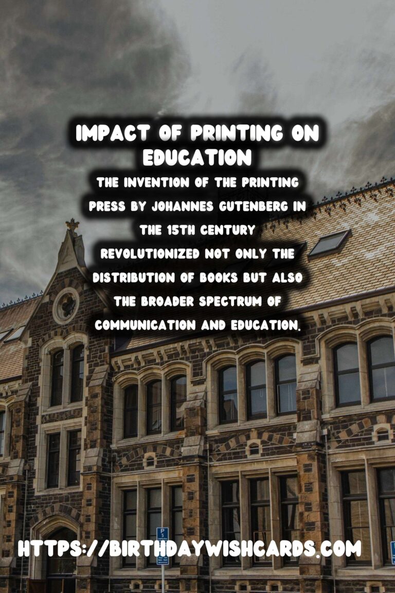 The History of Printing and Its Impact on Education