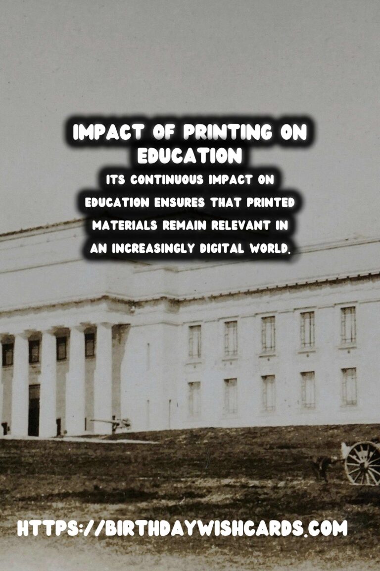 The History of Printing and Its Impact on Education