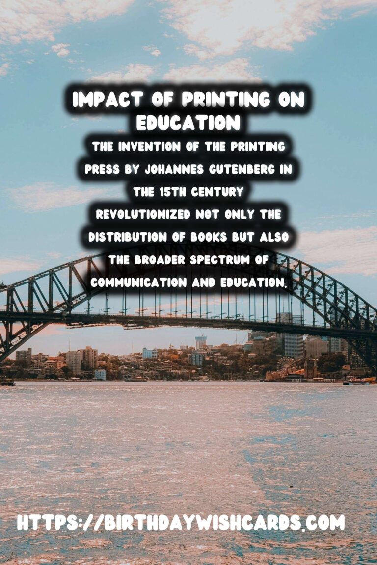 The History of Printing and Its Impact on Education