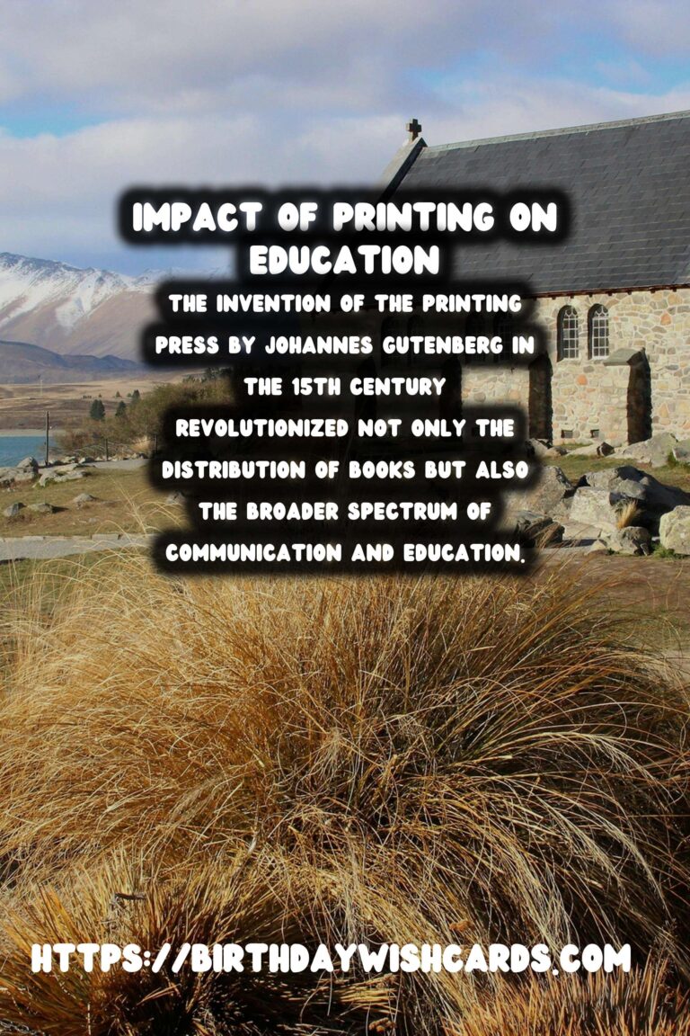 The History of Printing and Its Impact on Education