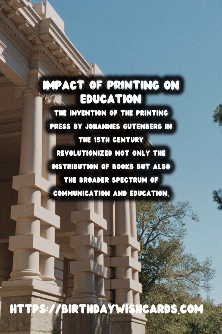 The History of Printing and Its Impact on Education