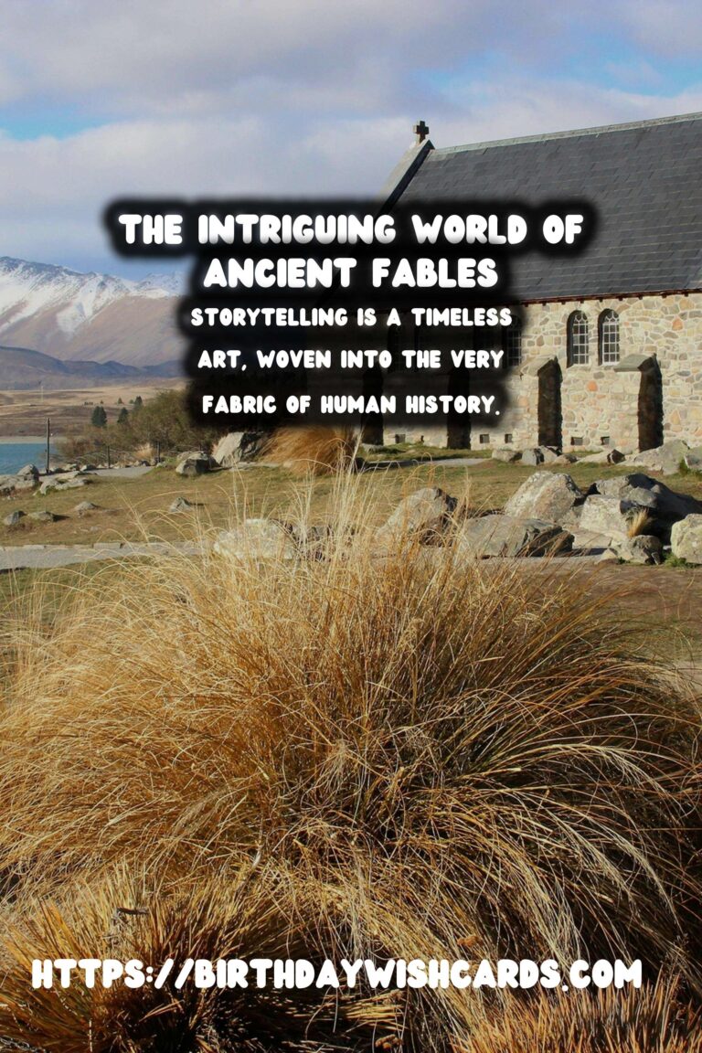 The History of Storytelling: Ancient Fables and Their Moral Lessons