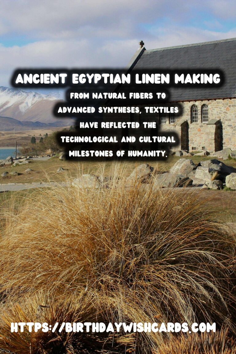 The History of Textiles: From Ancient Egyptian Linens to Modern Synthetic Fabrics