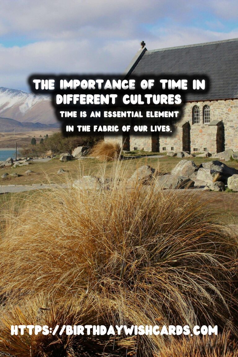 The History of Time: Its Cultural Significance