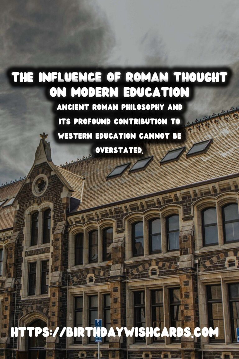 The Impact of Ancient Roman Philosophy on Western Education