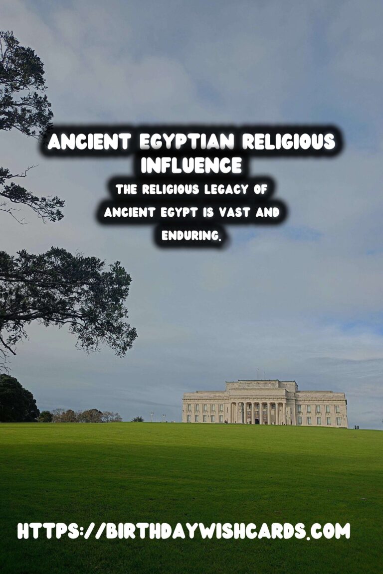 The Legacy of Ancient Egypt: Its Influence on Religious Beliefs