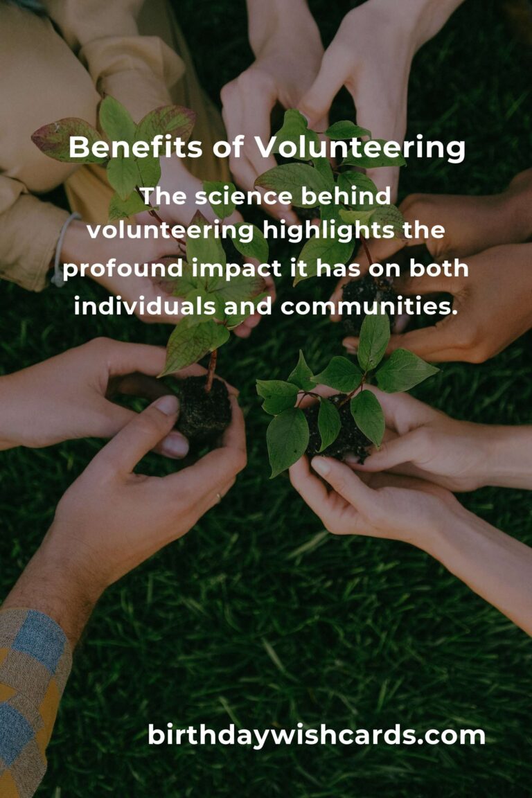 The Science Behind Volunteering: Why Giving Back is Good for You