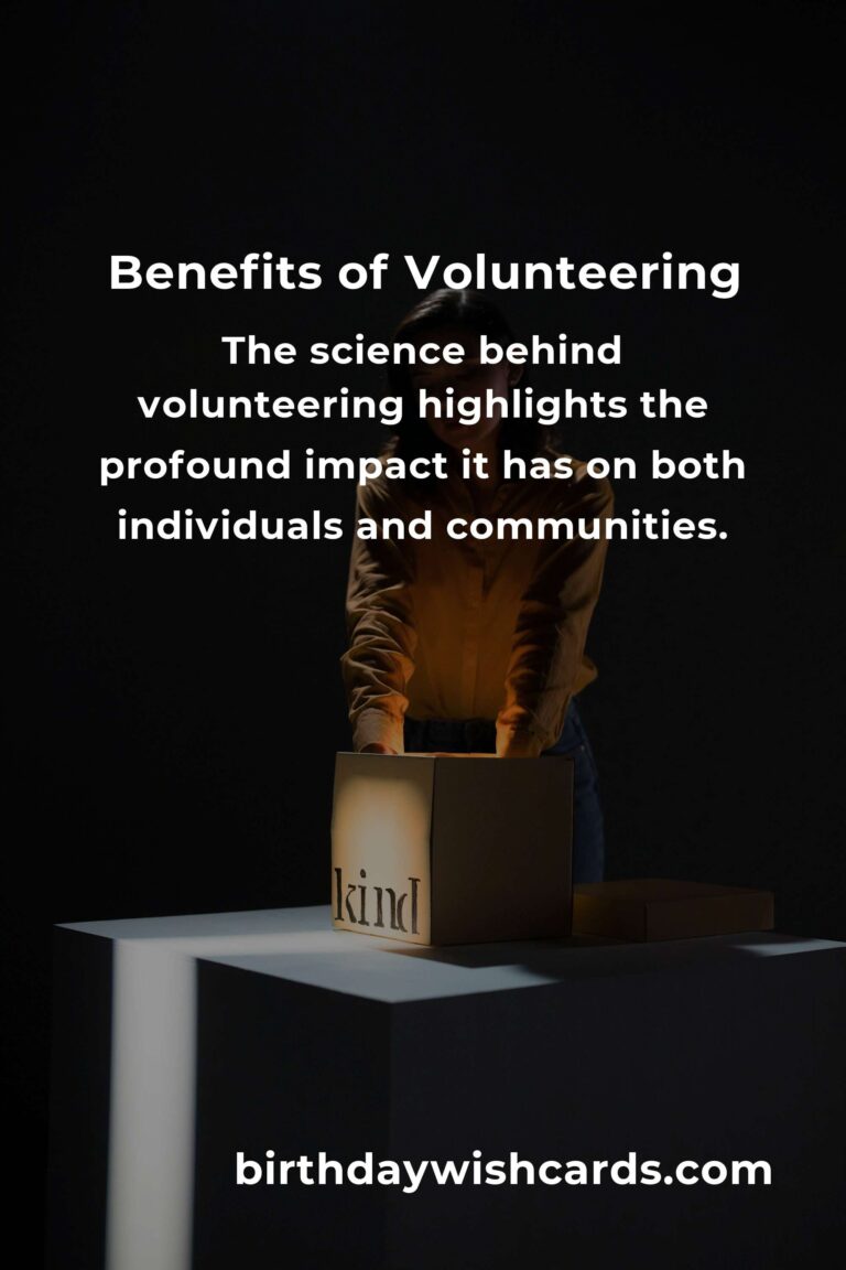 The Science Behind Volunteering: Why Giving Back is Good for You