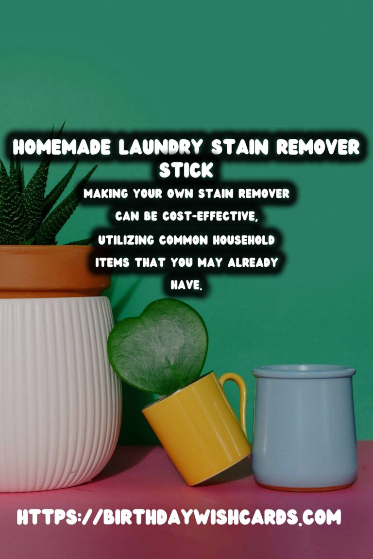 The Ultimate Guide to Making a Homemade Laundry Stain Remover Stick