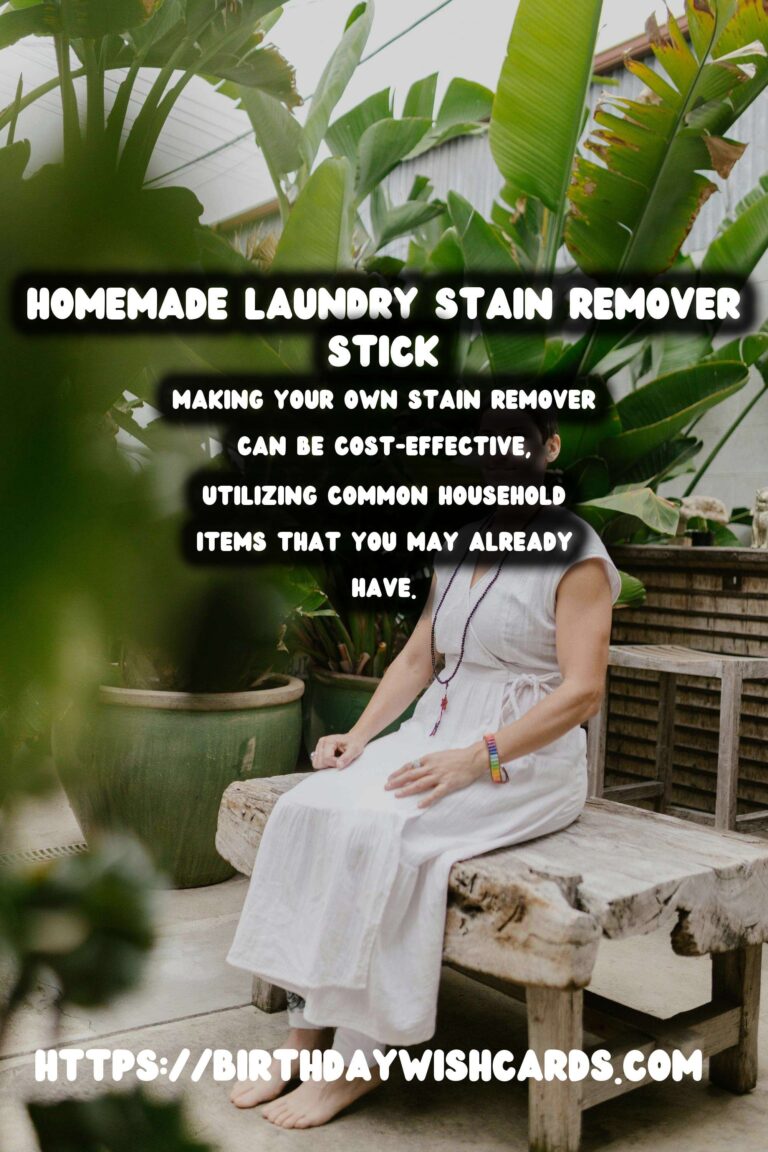 The Ultimate Guide to Making a Homemade Laundry Stain Remover Stick