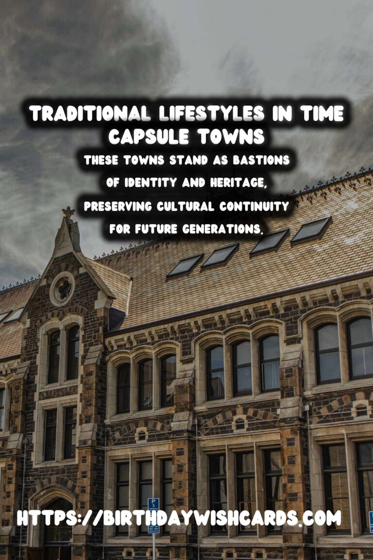 Time Capsule Towns: Preserving Traditional Lifestyles