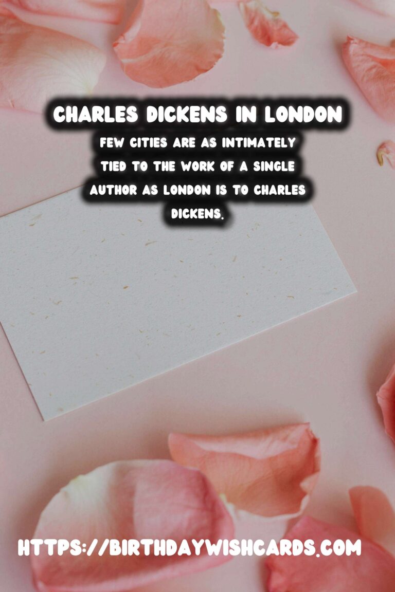 Tracing the Footsteps of Literary Figures: Dickens' London