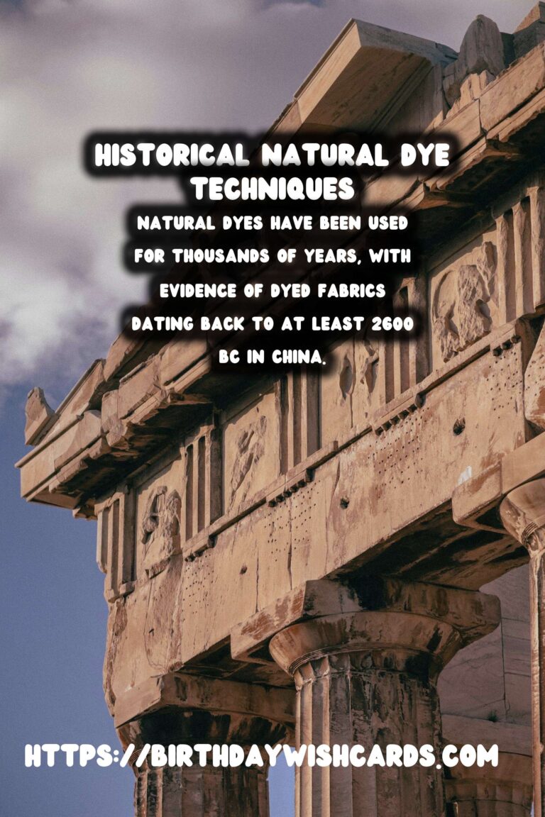 Tracing the History of Dyes: Natural Pigments and Ancient Textiles