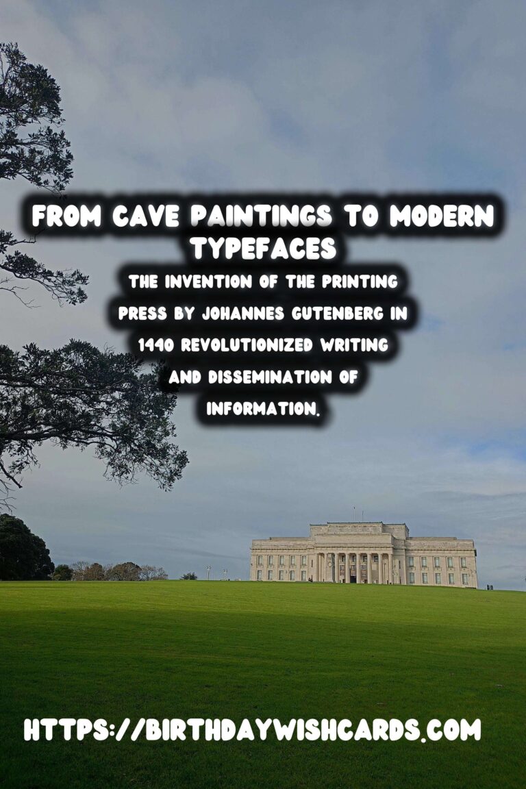 Tracing the History of Writing: From Cave Paintings to Modern Typefaces