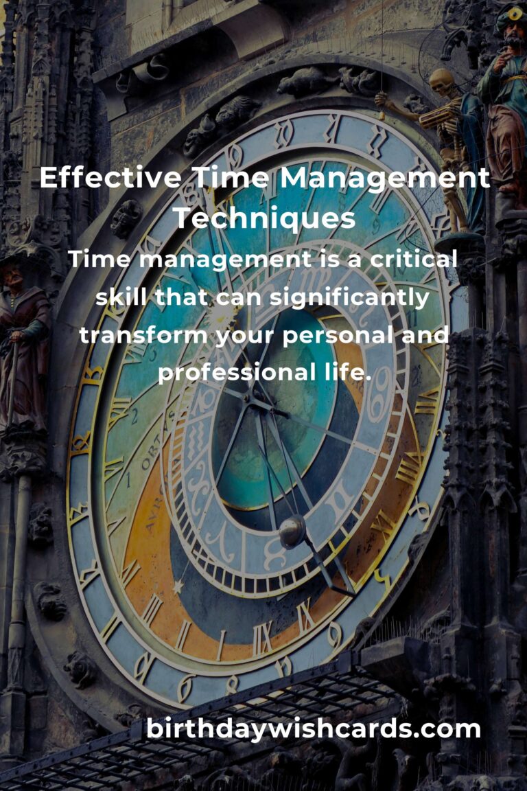 Transform Your Life with Effective Time Management Techniques