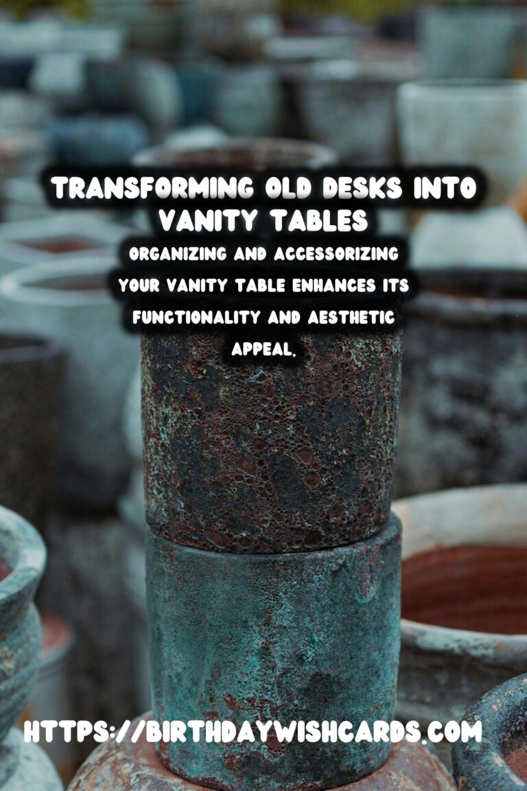 Transforming Old Desks into Stylish Vanity Tables