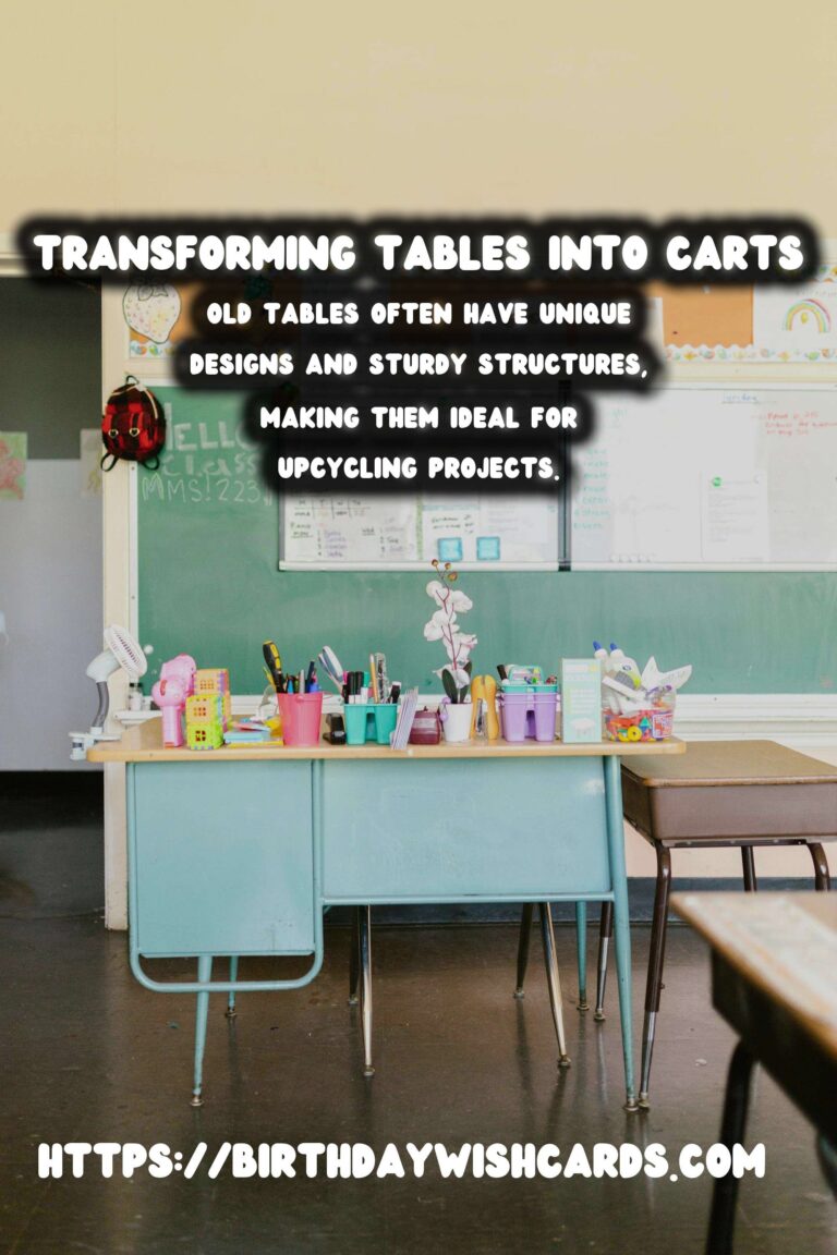 Transforming Old Tables into Rolling Carts: A Step-by-Step Guide