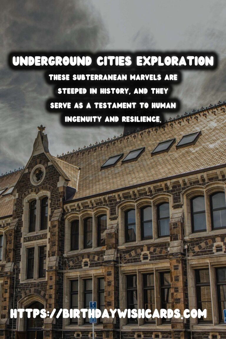 Underground Cities: Exploring the Hidden Histories Beneath Our Feet