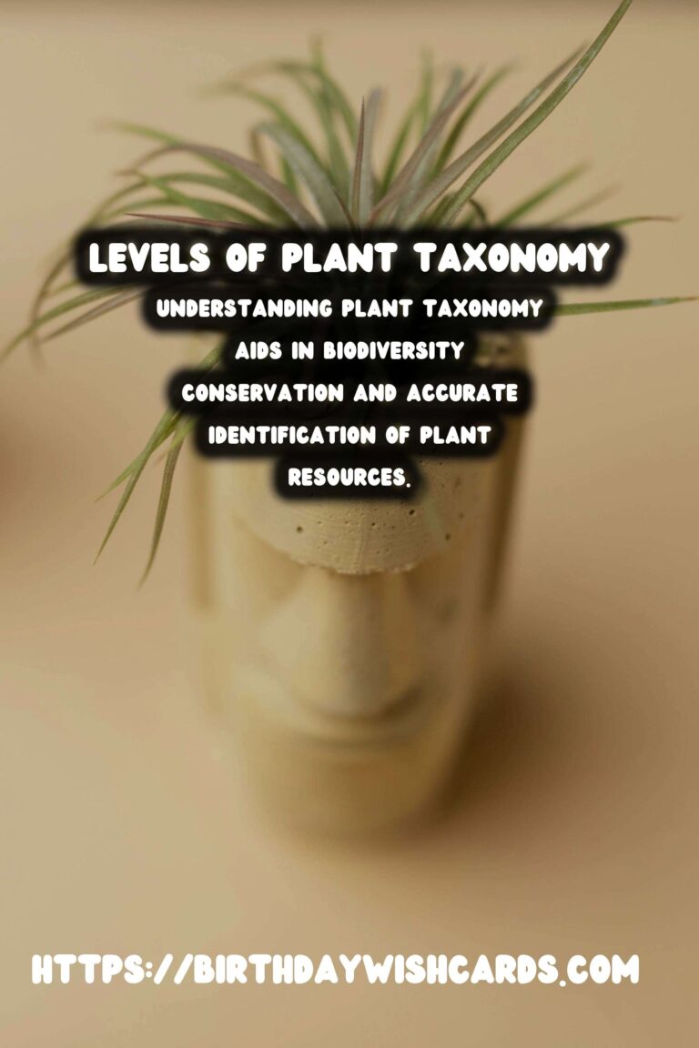 Understanding Plant Classification: Exploring Taxonomy Levels
