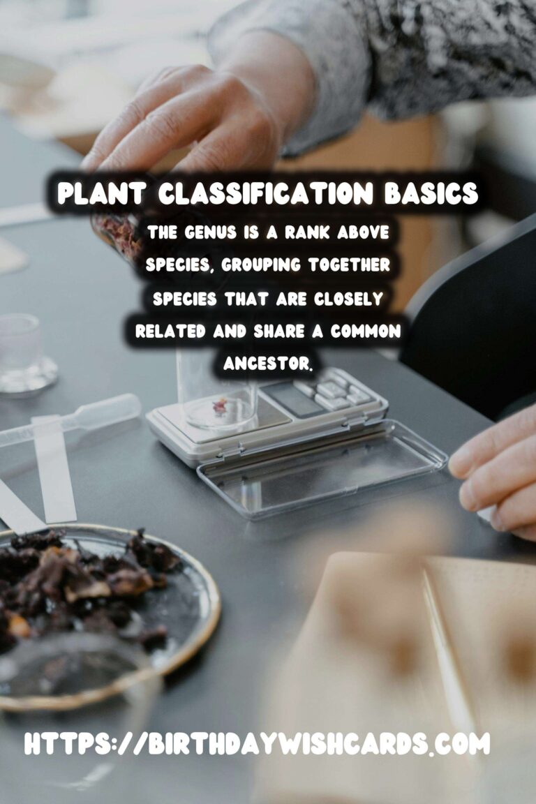 Understanding Plant Classification: Genus & Species