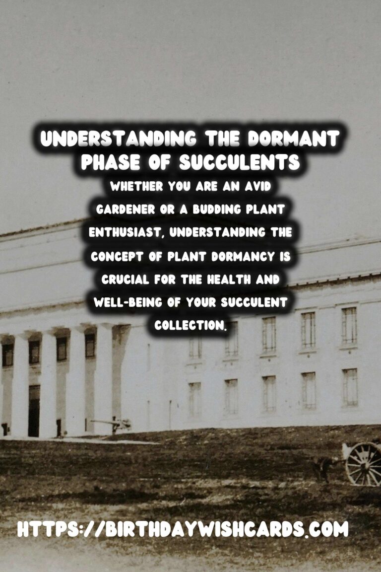 Understanding Plant Dormancy in Succulents