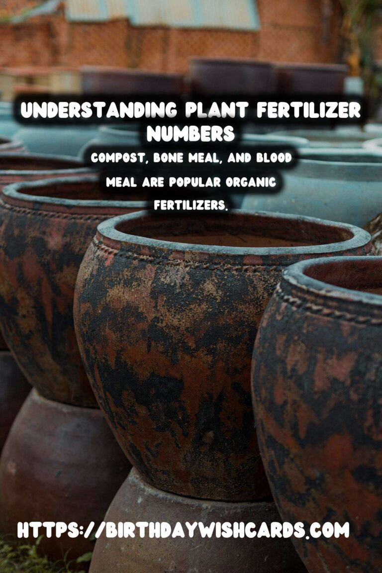 Understanding Plant Fertilizer Numbers: A Guide to Organic Options