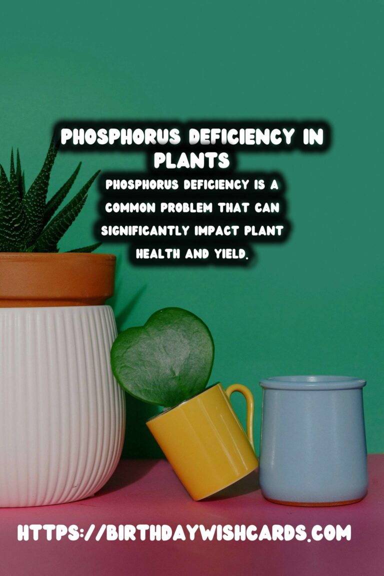Understanding Plant Nutrients: Phosphorus Deficiency