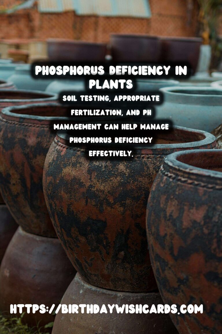 Understanding Plant Nutrients: Phosphorus Deficiency