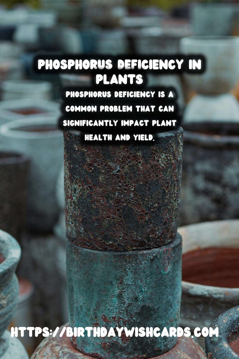 Understanding Plant Nutrients: Phosphorus Deficiency