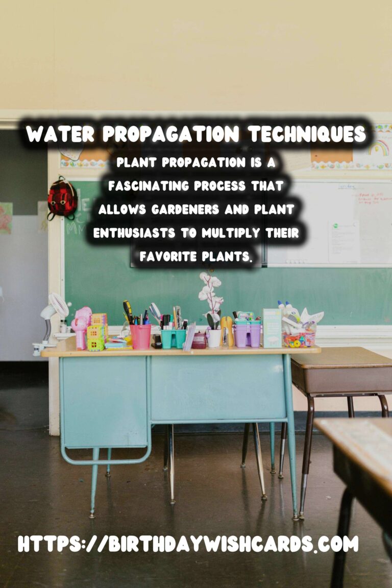 Understanding Plant Propagation: Water Propagation Techniques