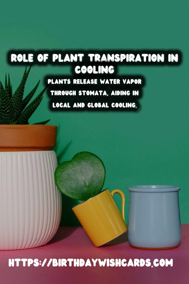 Understanding Plant Transpiration: Role in Cooling and Climate Regulation
