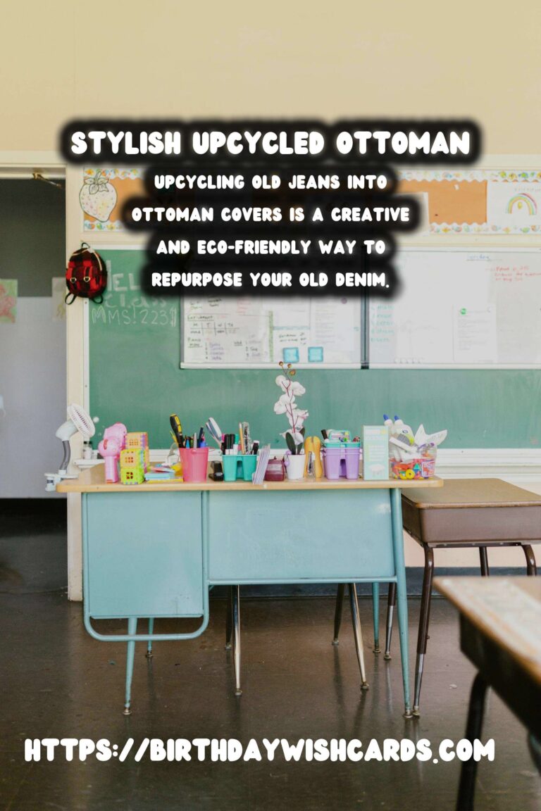 Upcycle Old Jeans into Stylish Ottoman Covers