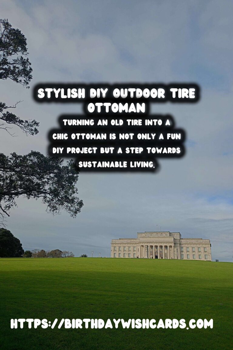 Upcycled Tire Ottoman: Your Ultimate Guide to Outdoor DIY Furniture