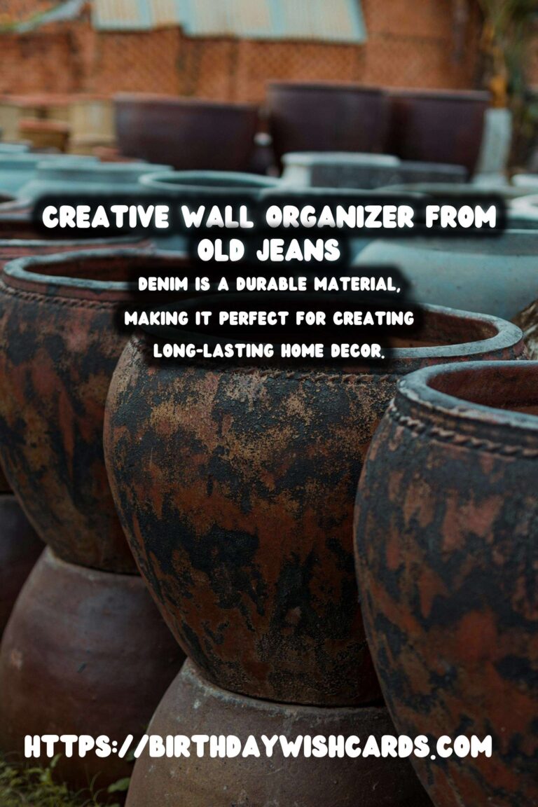 Upcycling Old Jeans into Creative Wall Organizers
