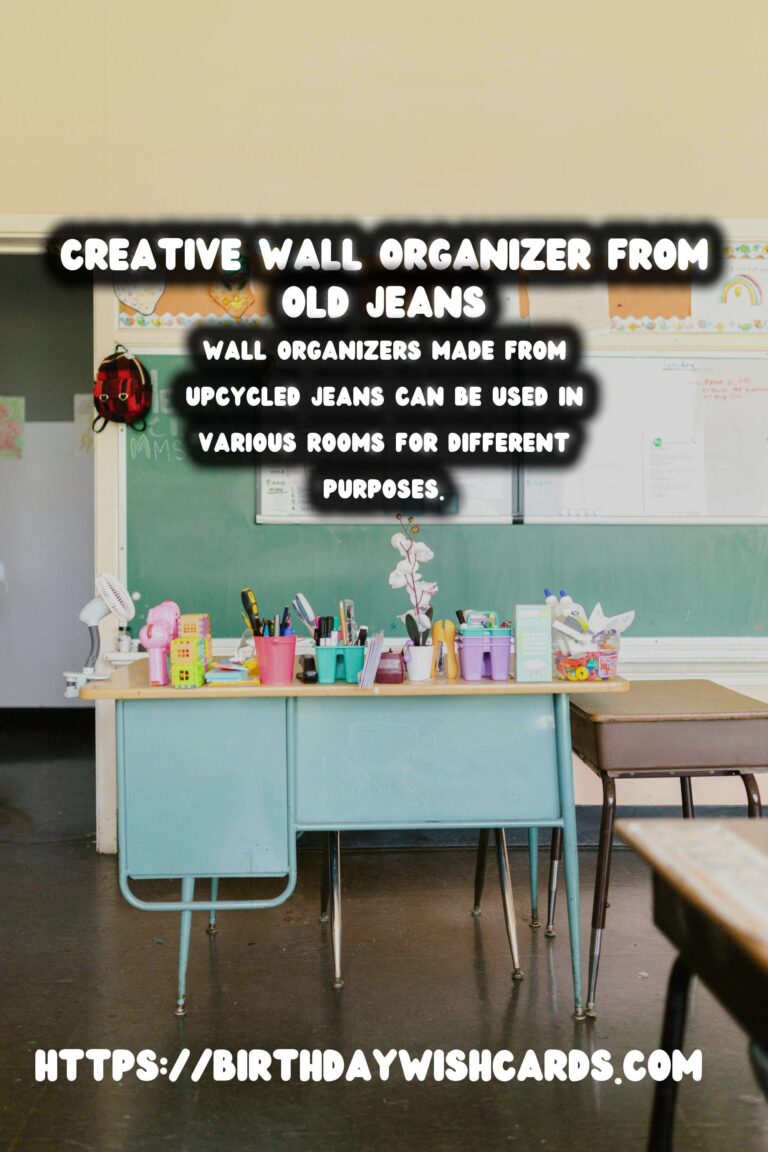 Upcycling Old Jeans into Creative Wall Organizers