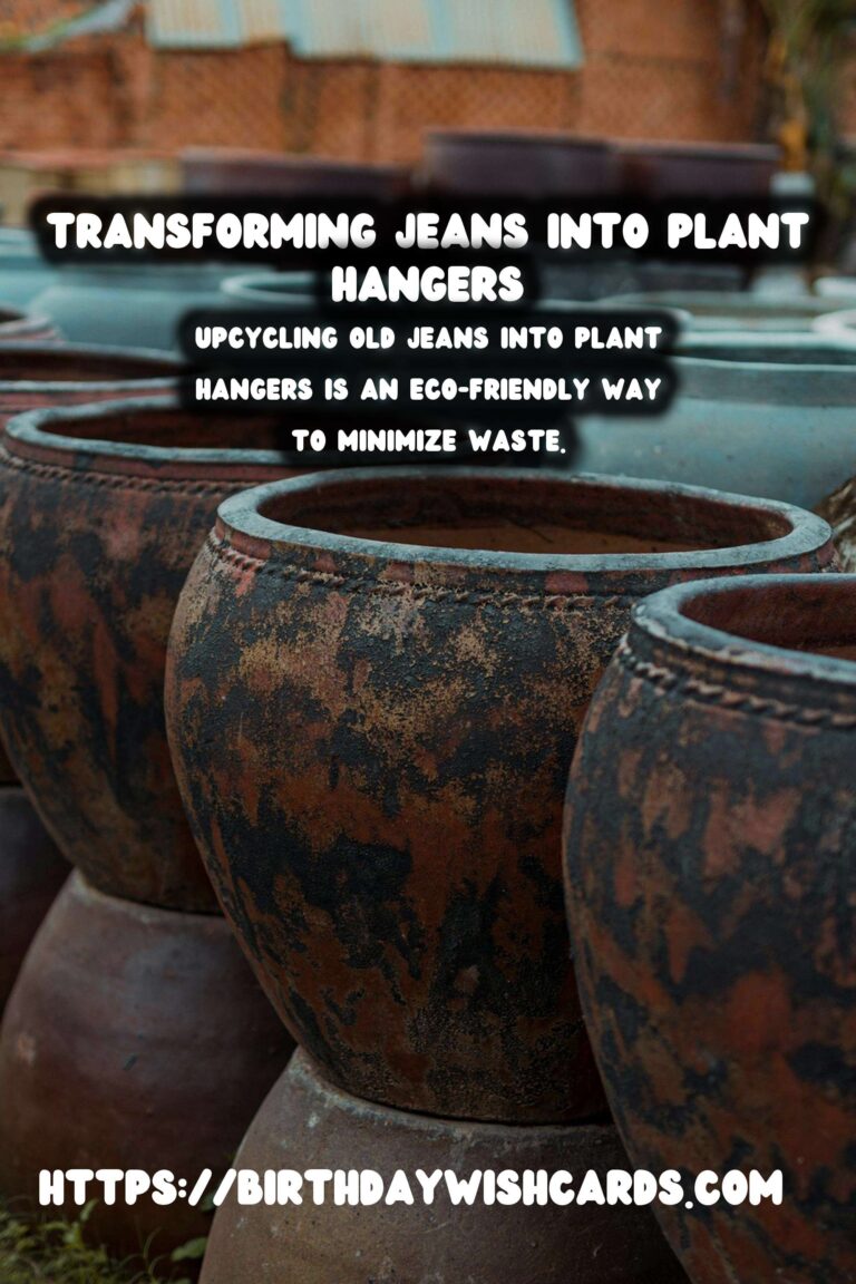 Upcycling Old Jeans into Stylish Plant Hangers: A Creative Guide