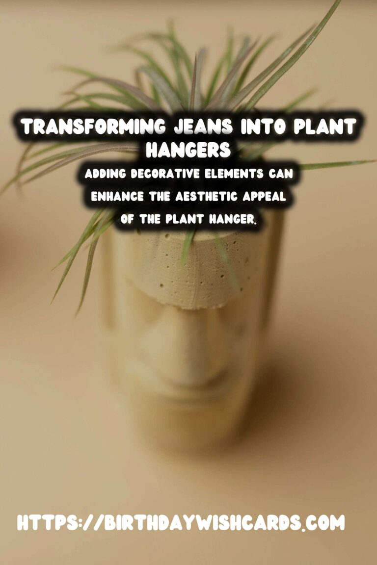 Upcycling Old Jeans into Stylish Plant Hangers: A Creative Guide