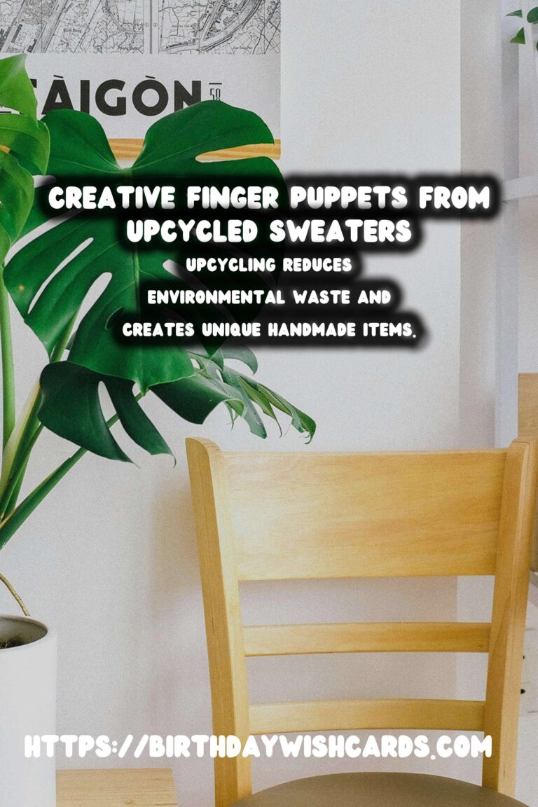 Upcycling Old Sweaters into Creative Finger Puppets