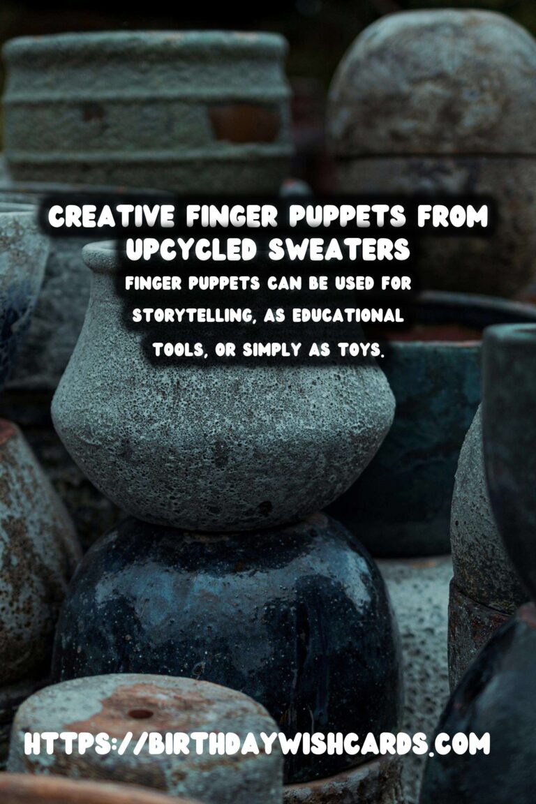 Upcycling Old Sweaters into Creative Finger Puppets