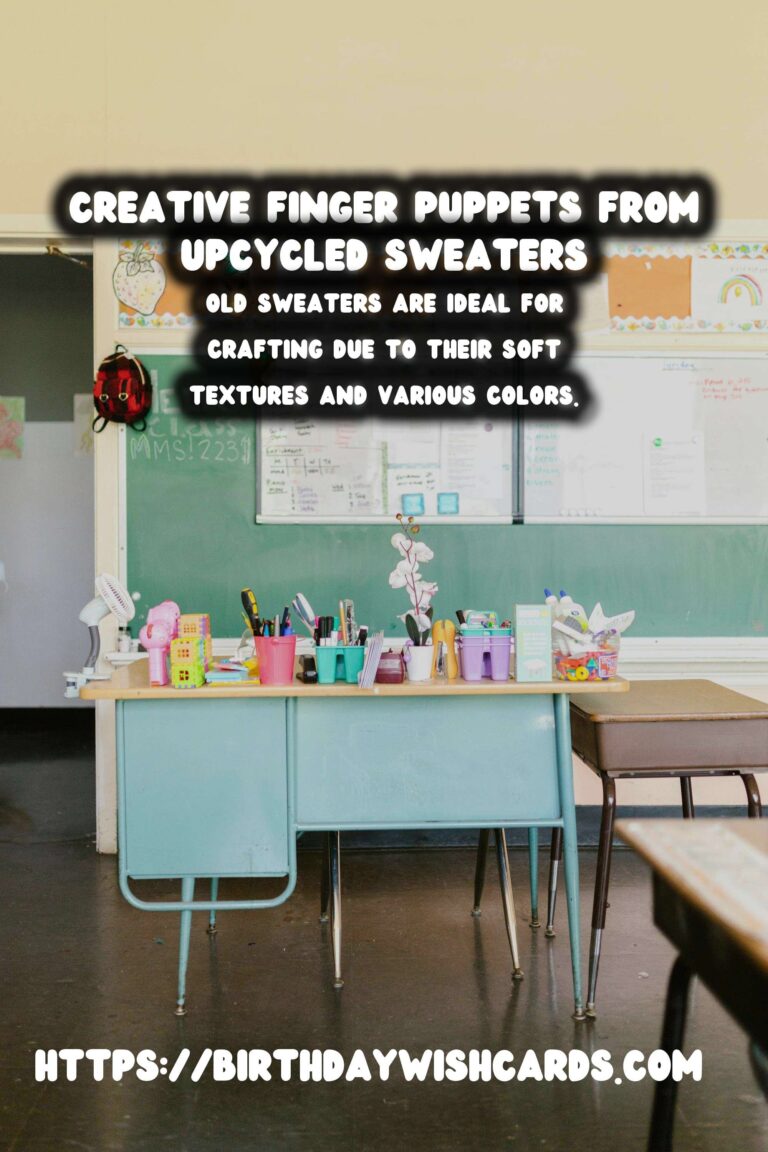 Upcycling Old Sweaters into Creative Finger Puppets