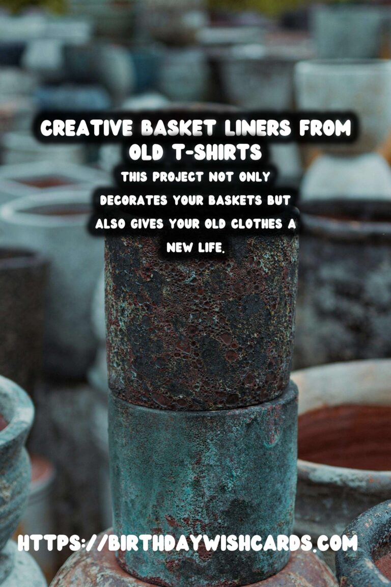 Upcycling Old T-Shirts into Creative Basket Liners