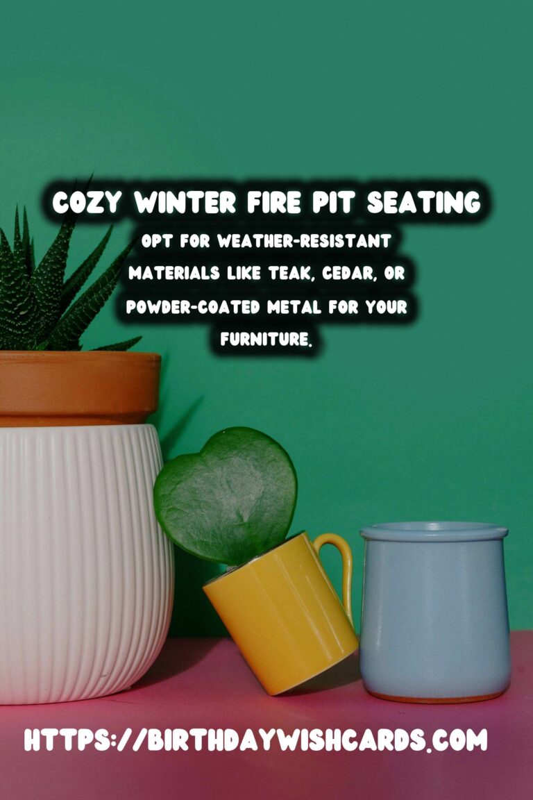 Winter Fire Pit Decor: Cozy Seating Ideas for a Warm and Inviting Backyard