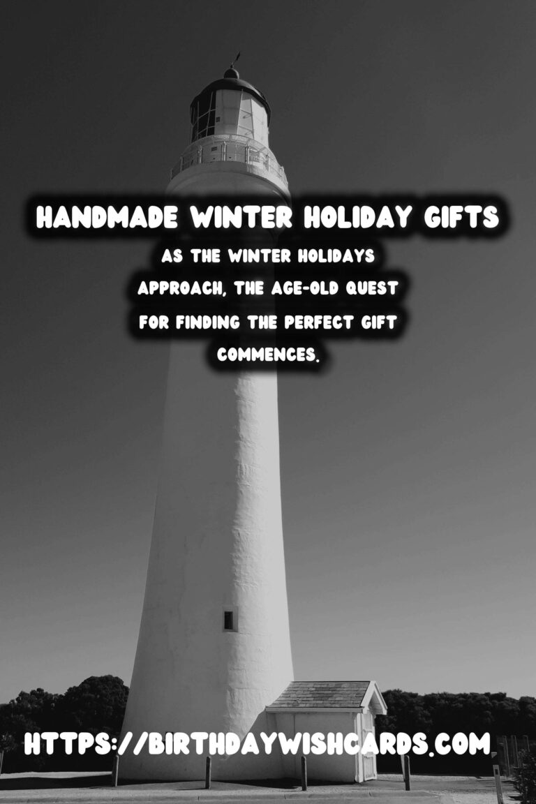 Winter Holiday Gifts: Celebrate with Handmade Creations