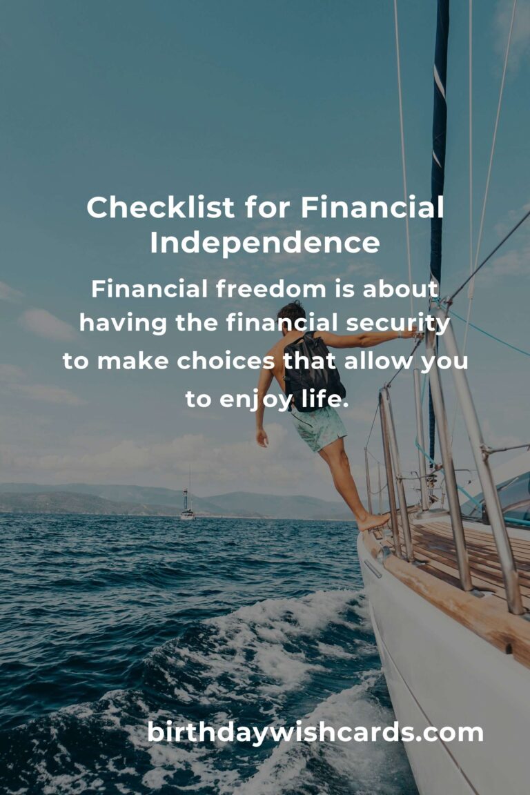 Your Complete Checklist for Achieving Smart Financial Freedom