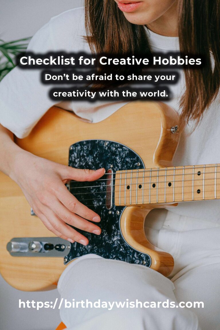 Your Complete Checklist for Creative Hobbies: Unleash Your Inner Artist