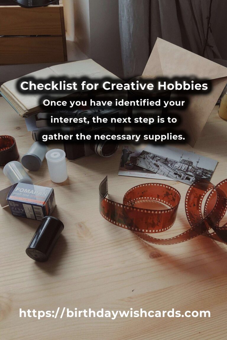 Your Complete Checklist for Creative Hobbies: Unleash Your Inner Artist