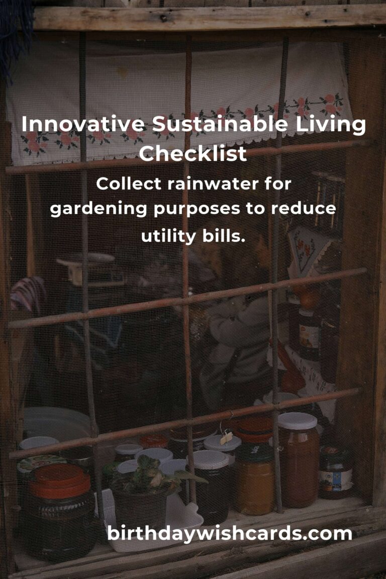 Your Complete Checklist for Innovative Sustainable Living