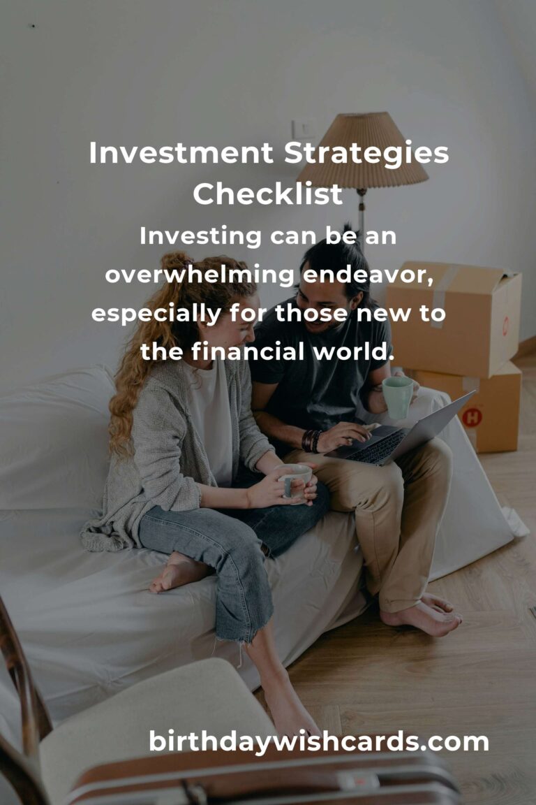 Your Complete Checklist for Investment Strategies Ideas