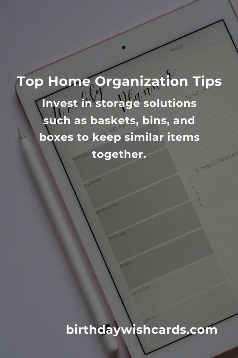 10 Easy Home Organization Tips for a Clutter-Free Space