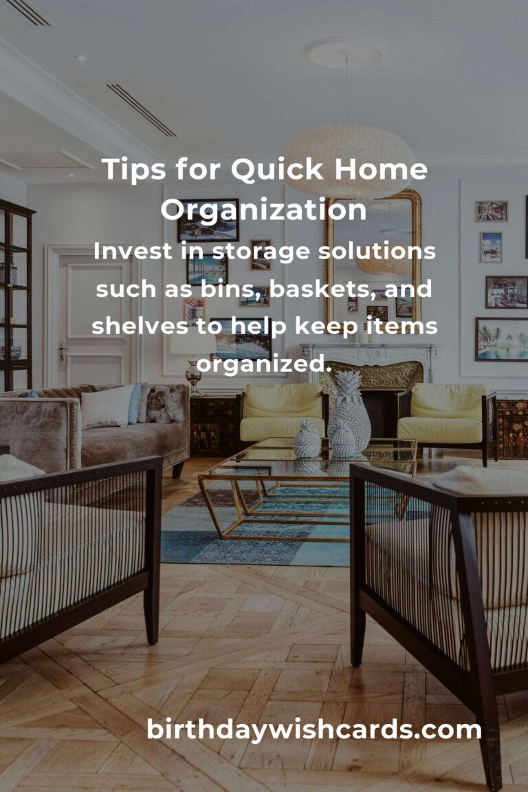 13 Essential Tips for Quick Home Organization